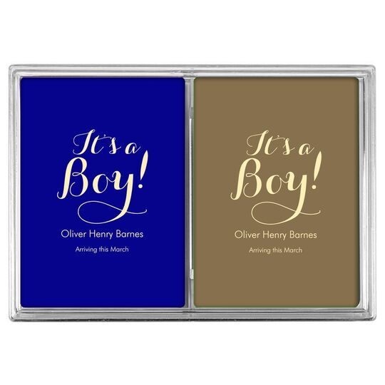 Elegant It's A Boy Double Deck Playing Cards